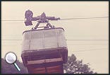 This was my first trip on the Feuerkogel cable car - and possibly one used in the film - in 1982. Please note the company we also had on the roof.