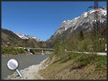 The bank close to Werfen Station where Smith shoots and Schaffer knifes sentries. Closer scrutiny shows Werfen Station, the bridge and Schloss Adler within this photo.