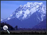 Oberhausen Airport or Aigen im Ennstal near Stainach-Irdning in Austria. The Grimming Mountain seen clearly at the end of the film is in the background.