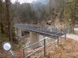 The new Clint Eastwood - Richard Burton bridge near Mitterweissenbach which commemorates the place where the bridge was blown up during the chase to the airport