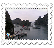 Ha Long Bay is a busy place