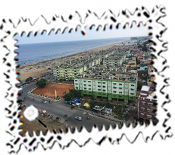 The view from the lighthouse of part of Chennai's marina which I believe is the world's second-longest beach