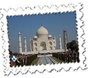 The iconic Taj Mahal at Agra