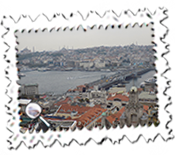 View towards Sultanahmet from the Galata Tower, Istanbul.