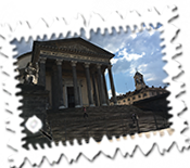 The beautiful Gran Madre di Dio church in Turin without marauding minis or wedding parties