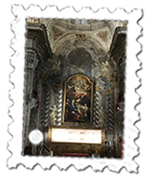 A replica of the Turin Shroud in the church adjoining the excellent Museo della Sindone