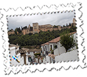 A more distant view of the Alhambra.