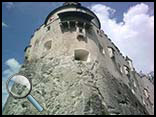 A view of the castle which the stuntmen climbed to the right of centre ***NOT AVAILABLE TO THE PUBLIC AT BURG HOHENWERFEN***