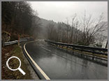 Section of road near Ebenau which looks to be a strong candidate for the spot where the bus is chased en route to the airfield