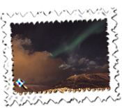 A fleeting glimpse of the Northern Lights in Tromso.