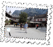 Myself in the Schloss Hohenwerfen courtyard where a lot of Where Eagles Dare was filmed