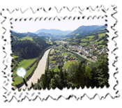 View over Werfen and area from the Schloss Hohenwerfen