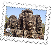 Distinctive faces at Bayon Temple
