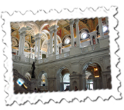 Inside the equally impressive Library of Congress, Washington