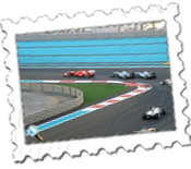 Alonso in second position on the first lap of the Abu Dhabi Grand Prix