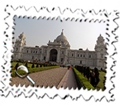 The impressive Victoria Memorial in Calcutta.