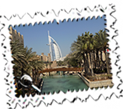 The Burj al Arab seen from Madinat Jumeirah