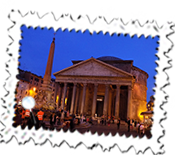 The Pantheon by night.