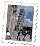 Whoops. Missed... A tourist’s efforts to right Pisa’s Leaning Tower fails.