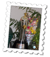 India's trophy at Dharamsala after beating England 3-2 in the ODI series