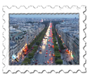 The Champs Elysees from the top of the Arc de Triomphe