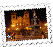 Cusco main square by night