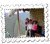 A trinity of Green Peas enjoy Machu Picchu