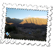 The Sacred Valley between Ollantataytambo and Cusco at dusk