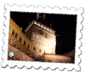 Sighisoara clock tower by night