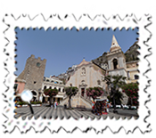 Taormina’s lovely main piazza