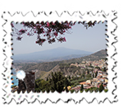 Taormina and Etna view from the Greek Theatre