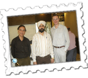 With my friend Rajesh Kumar and web designer, Karamjeet Singh