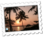 Keralan sunset from Vembanad Lake Villas in Vaikom