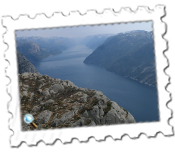 The view down Lysefjorden from Preikestolen