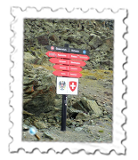 A high mountain “border crossing” between Switzerland and Austria