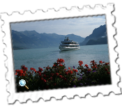 Lake steamer near Bonigen on Lake Brienz