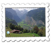 Lauterbrunnen Valley seen from close to Wengen