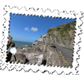 The rocky coastline at Ilfracombe